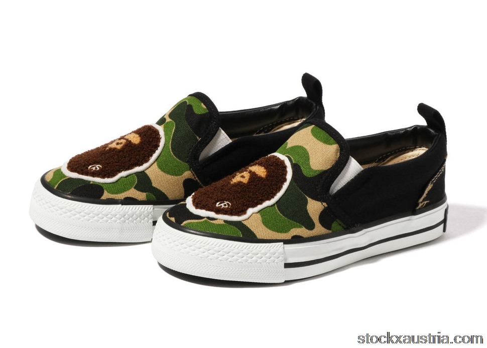 A Bathing Ape Ape Head Slip On Green ABC Camo (PS) 1I30-391-001 GRN AT