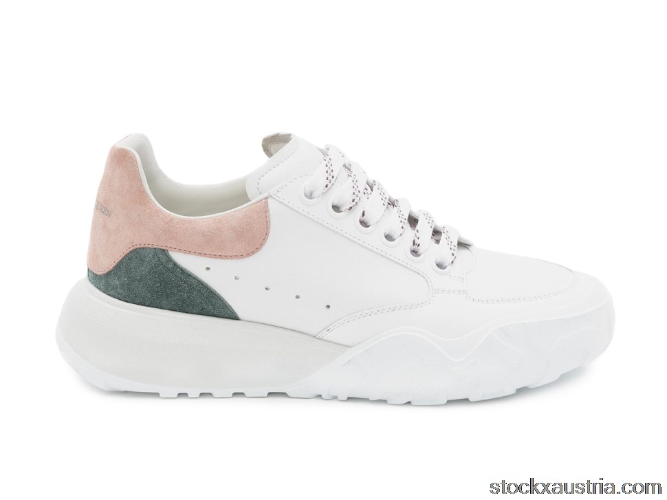 Alexander McQueen Court Trainer White Taffy Blue Shell Pink (W) 633914WIA9C9914 AT