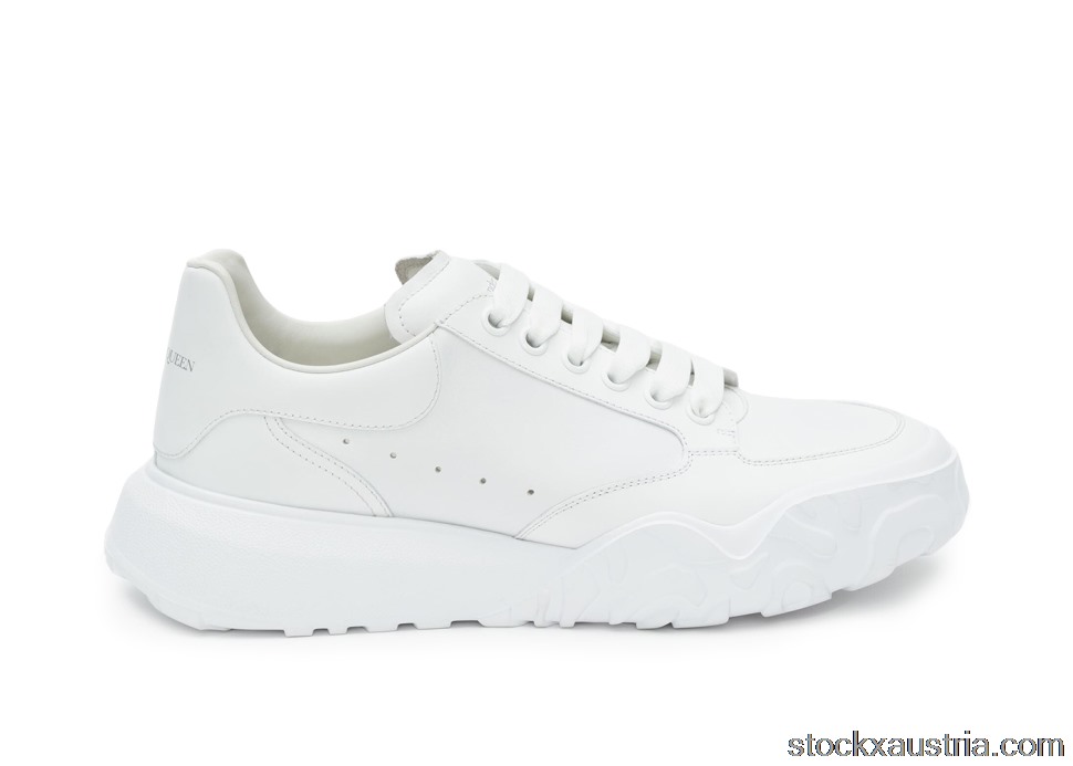 Alexander McQueen Court Trainers White Leather 634619WIA989000 AT