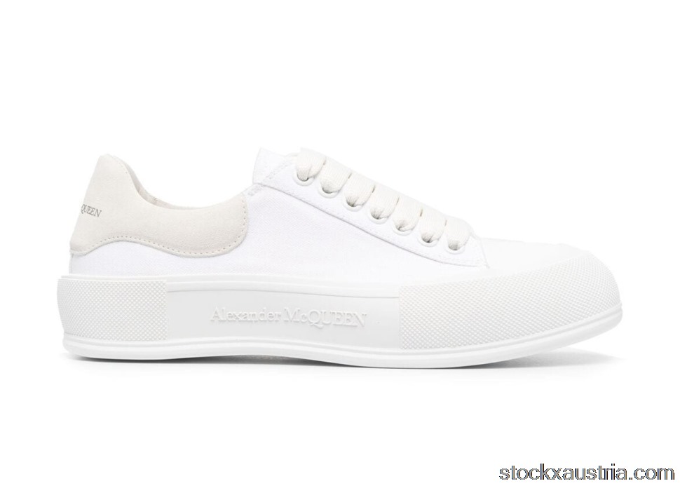 Alexander McQueen Deck Skate Plimsoll Lace-Up White (W) 654593W4MV79000 AT