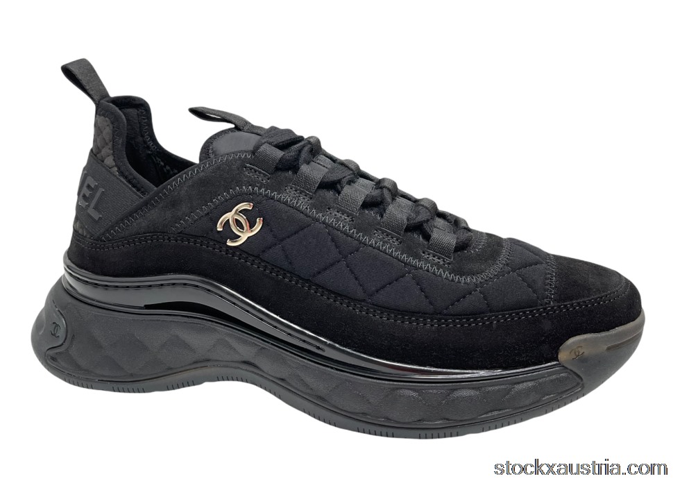 Chanel Low Top Trainer Black Suede G38501 Y55619 K3542 AT