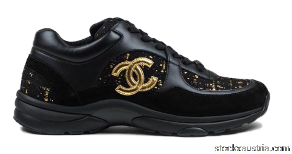 Chanel Low Top Trainer CC Suede Tweed AT