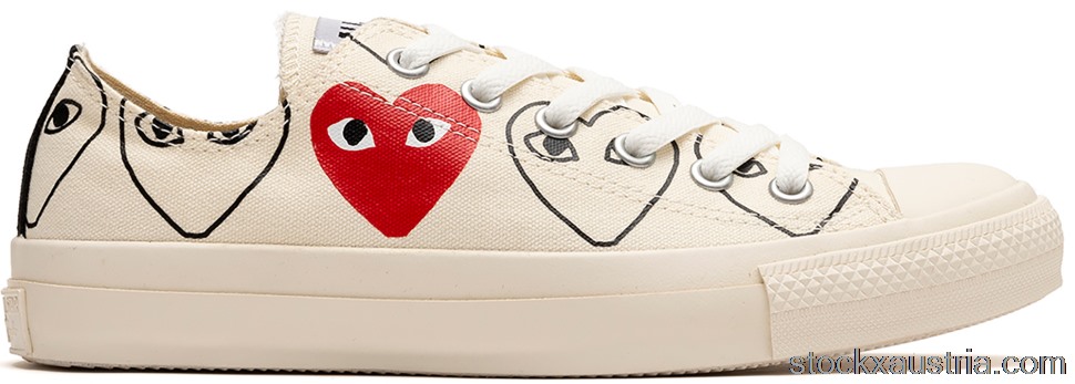 Converse Chuck Taylor All-Star 70 Ox Comme des Garcons Play All-Over Natural AT