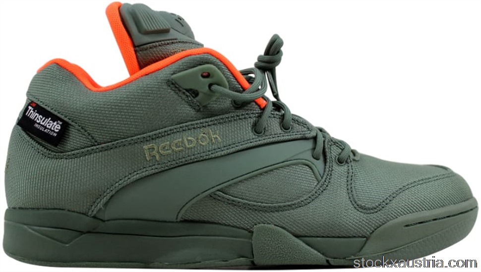 Reebok Court Victory Pump Tech Green Orange M48995 AT