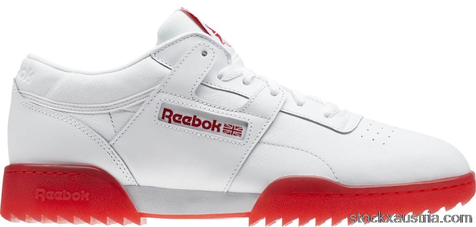 Reebok Workout Clean Ripple Ice White Red CN0643 AT