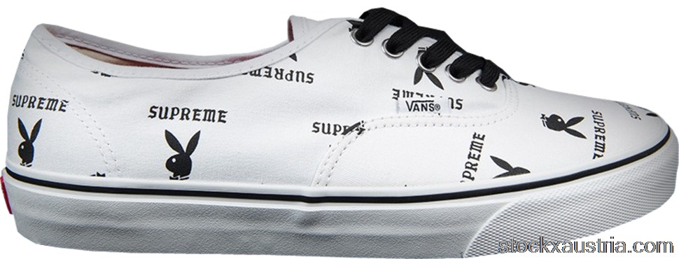 Vans Authentic Supreme x Playboy White VN-OQODD70 AT