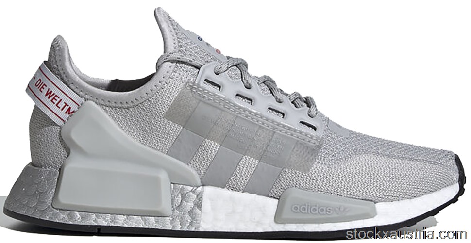 adidas NMD V2 Grey Two Silver Metallic (Youth) FW8049 AT
