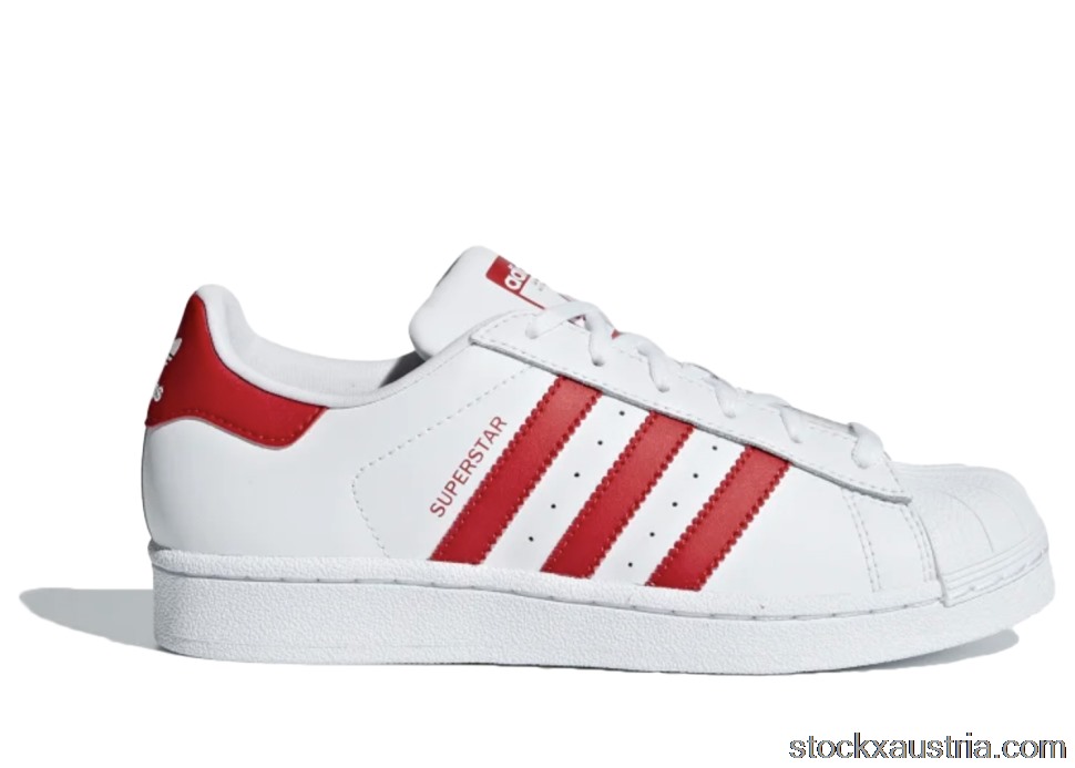 adidas Superstar Cloud White Scarlet (GS) CG6609 AT